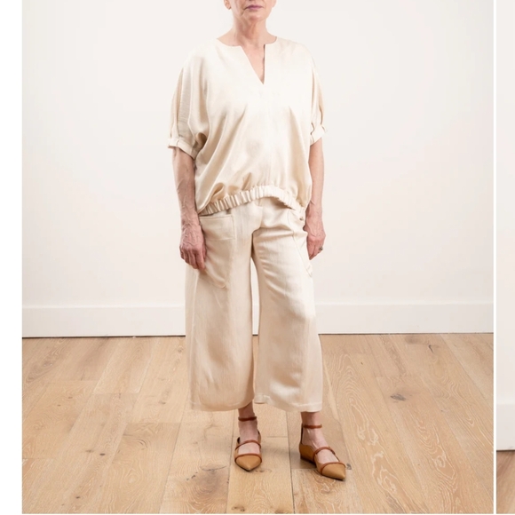 Zero + Maria Cornejo Women's Rae Bomber Top Greige Medium - Picture 2 of 9